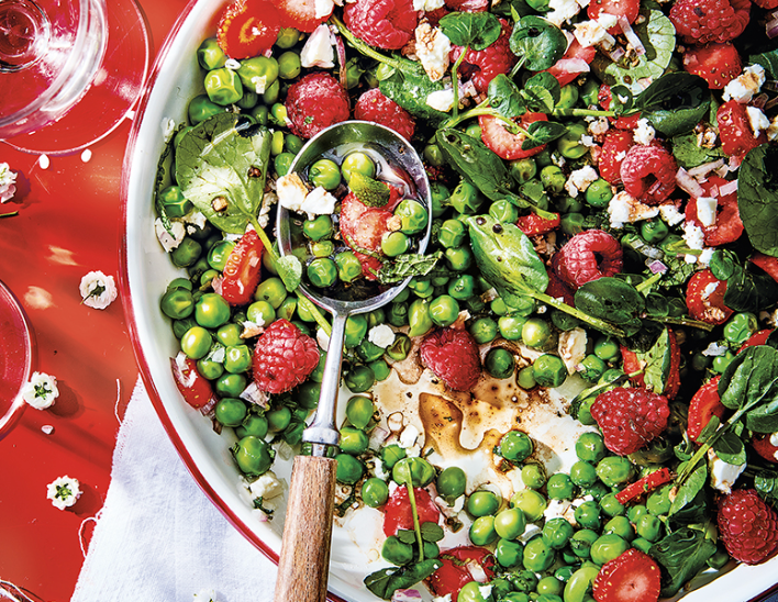 Spring Salad with Peas, Radishes and Goat Feta